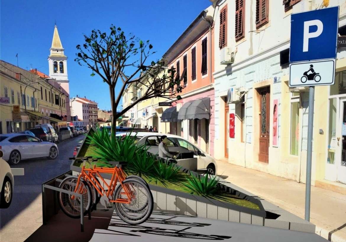 POREČ U Zagrebačkoj ulici uređuje se parklet – novi prostor za pješake i druženja